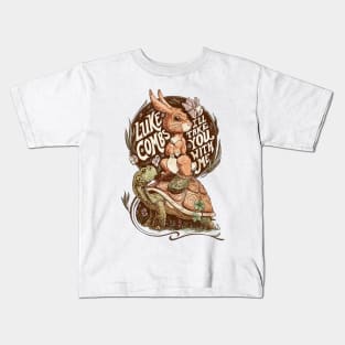 Vintage luke combs rabbit and turtle Kids T-Shirt